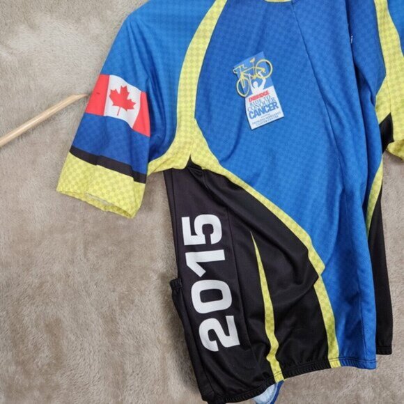 Sugoi Cycling Jersey Full Zip Ride to Conquer Cancer Charity Pocket Mens Sz S - Picture 2 of 10
